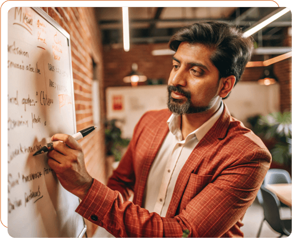 corporate trainer conducting workshop